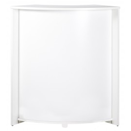 Meuble Comptoir Bar 96 cm Blanc 3 Niches