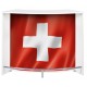 Meuble Bar Blanc 2 Portes Drapeau Suisse