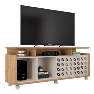 Meuble TV 65 Pouces Maxi Chêne et Ecru