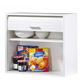 Meuble de Cuisine Blanc 1 Etagère à poser ou suspendre L 60 H 53.6 P 25 cm