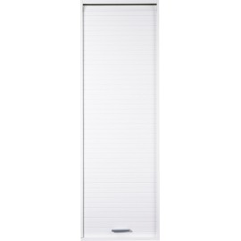 Meuble de Cuisine Blanc à Rideau 3 Etagères L 40 H 123.6 P 35 cm