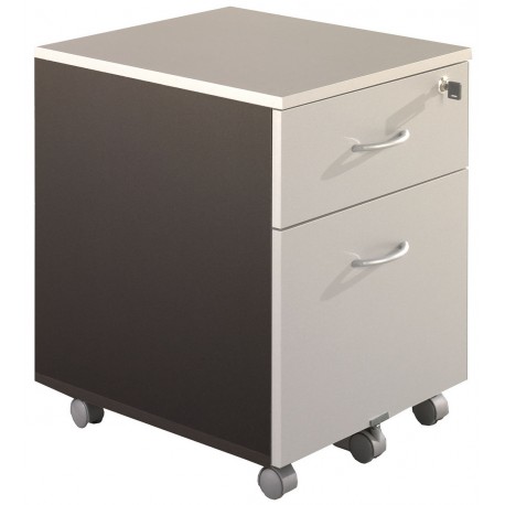 Caisson de Bureau 2 Tiroirs Gris Anthracite