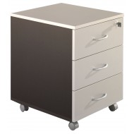 Caisson de Bureau 3 Tiroirs Gris Anthracite