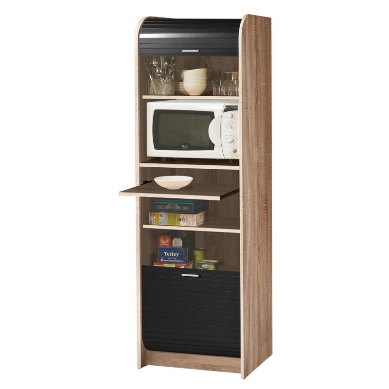 Table de cuisine et 2 Meubles de rangement chene - SIMMOB