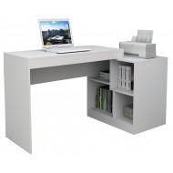 Bureau et Rangement Intégré Blanc