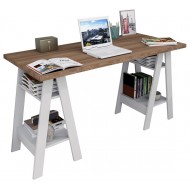 Bureau 2 Tréteaux Châtaignier et Blanc