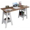 Bureau 2 Tréteaux Châtaignier et Blanc