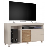 Meuble TV 55 Pouces Maxi Chêne et Ecru