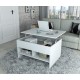 Table Basse Relevable 90 cm Blanche