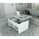 Table Basse Relevable 90 cm Blanche