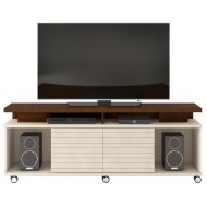 Meuble TV 70 Pouces Maxi Blanc Ecru Wengé