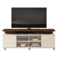 Meuble TV 70 Pouces Maxi Blanc Ecru Wengé