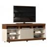 Meuble TV 65 Pouces Maxi Noyer et Blanc Ecru