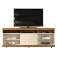 Meuble TV 60 Pouces Maxi Chêne et Blanc Ecru