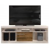 Meuble TV 60 Pouces Maxi Blanc Ecru et Bois