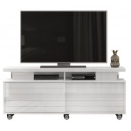 Meuble TV 150 cm 60 Pouces Blanc Brillant