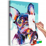 Tableau à peindre par soimême  Bulldog Portrait