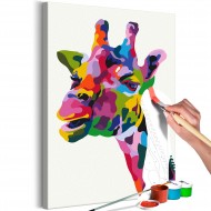 Tableau à peindre par soimême  Colourful Giraffe