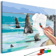 Tableau à peindre par soimême  Rocks in the Sea