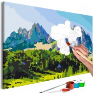 Tableau à peindre par soimême  Dolomite Peaks