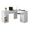 Bureau d'Angle Blanc Caisson et Rangements