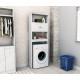 Armoire Lave-Linge 2 Portes Blanche