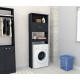 Armoire Lave-Linge 2 Portes Noir