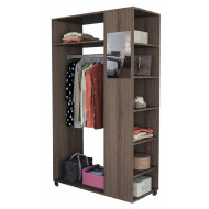 Meuble Dressing Penderie Imitation Noyer