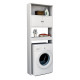 Armoire Lave-Linge 2 Portes Blanche