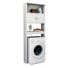 Armoire Lave-Linge 2 Portes Blanche