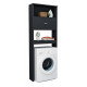 Armoire Lave-Linge 2 Portes Noir