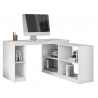 Bureau d'Angle et Rayonnage Blanc