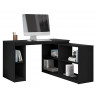 Bureau d'Angle et Rayonnage Noir