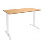 Bureau Réglable Electriquement en Hauteur 140 cm Pieds Blancs