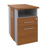 Caisson de Bureau  2 Tiroirs Merisier Alu