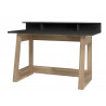 Bureau et Surmeuble 135 cm Chêne et Noir