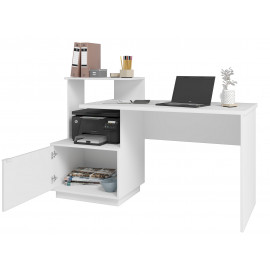 Bureau et Rangement Intégré Blanc 3 Niches