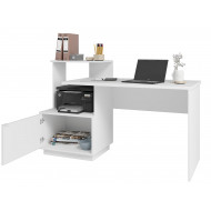 Bureau et Rangement Intégré Blanc