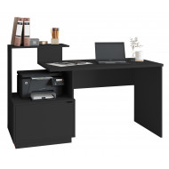 Bureau et Rangement Intégré Noir