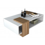 Table Basse Blanche et Chêne