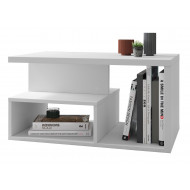 Table Basse Rectangle Blanche 4 Niches