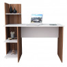 Bureau et Rangement Intégré Blanc Châtaignier