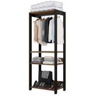 Dressing Ouvert L. 73 cm Noyer et Noir