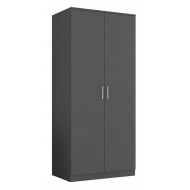 Armoire Dressing 2 Portes Grise