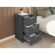 Chevet Chiffonnier 3 Tiroirs Gris