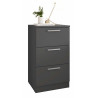 Chevet Chiffonnier 3 Tiroirs Gris
