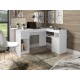 Bureau d'Angle Blanc Caisson et Rangements