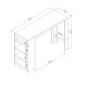 Mange-Debout Noir et Noyer 3 Tablettes