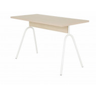 Bureau 120 cm Chêne et Blanc PIeds Métal Arc