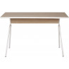 Bureau 120 cm Chêne et Blanc PIeds Métal Arc